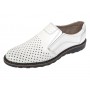 Pantofi barbati casual de vara cu perforatii - Corsa Piele Naturala Alb GKR506A